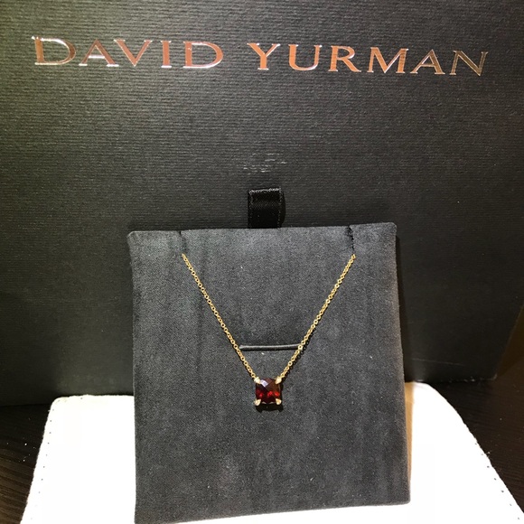 David Yurman Necklace Garnet 18K Gold - Picture 2 of 3
